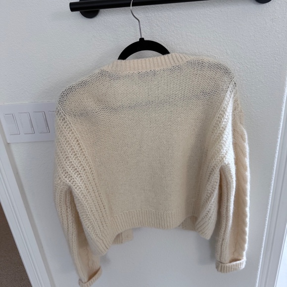 & OTHER STORIES Cropped Cable Knit Cardigan SZ: small - Picture 4 of 7